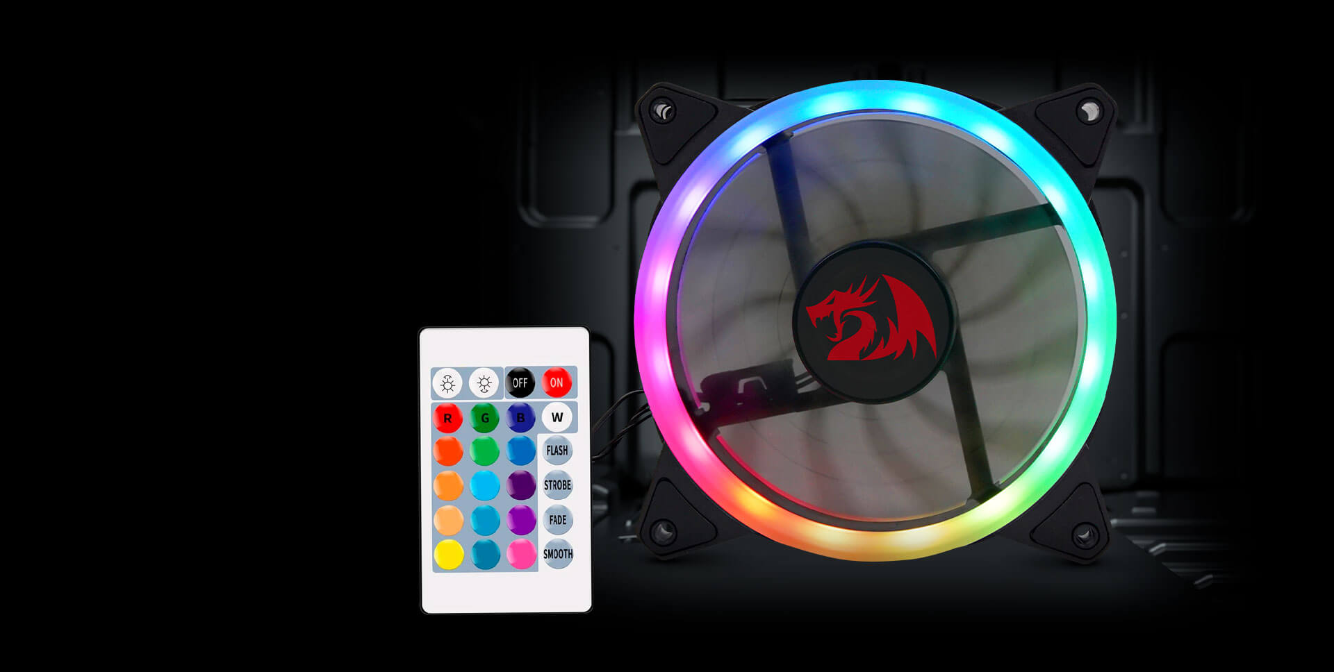 Redragon Wheel Jack GC-606 RGB Gaming PC Case Cabinet, Mid Tower, Glass Front and Side 8 BLOQUES 2 1