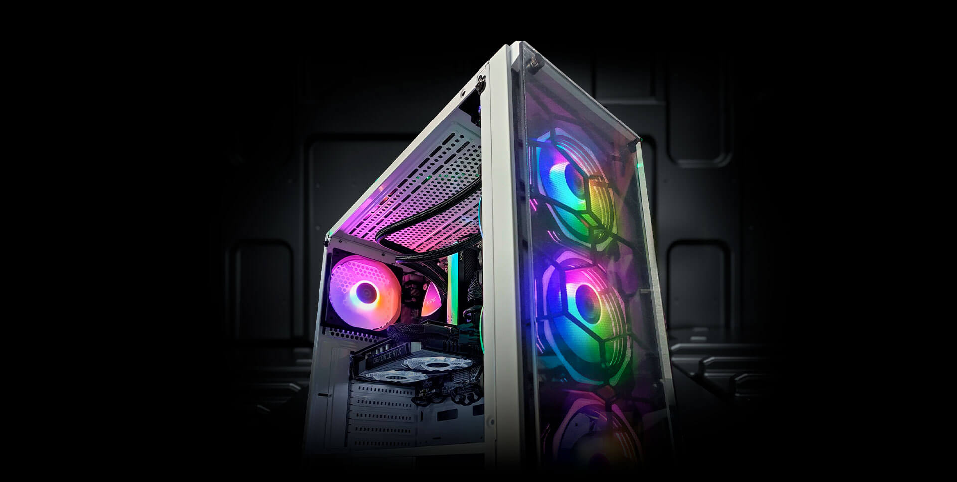 Redragon Wheel Jack GC-606 RGB Gaming PC Case Cabinet, Mid Tower, Glass Front and Side 9 Wheeljack white